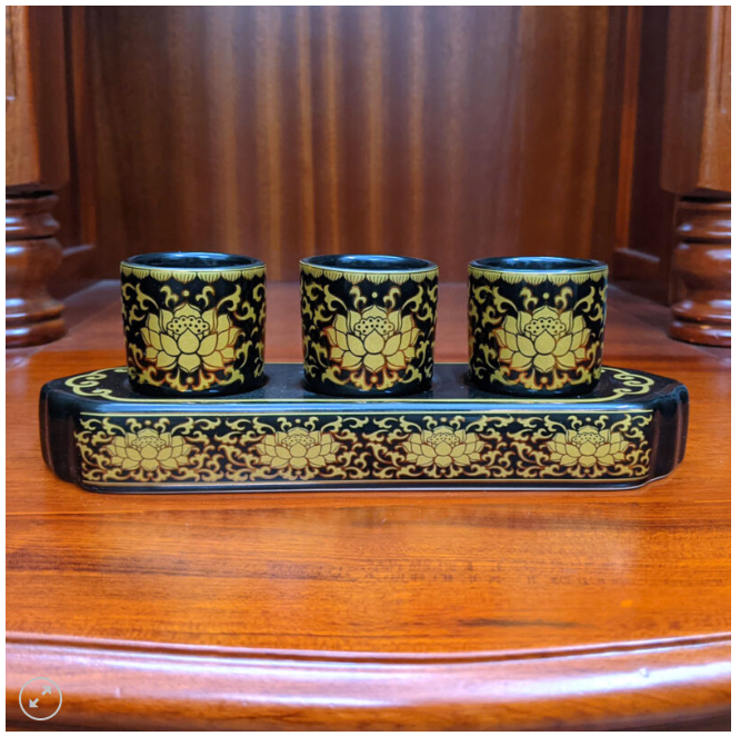 Bộ 3 Chén Nước Bằng Gốm Đen Sen Vàng.png